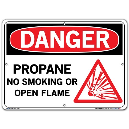 Vestil Aluminum Composite Sign, 10-1/2" H, 14-1/2" W, Rectangle, English, SI-D-70-C-AC-130 SI-D-70-C-AC-130